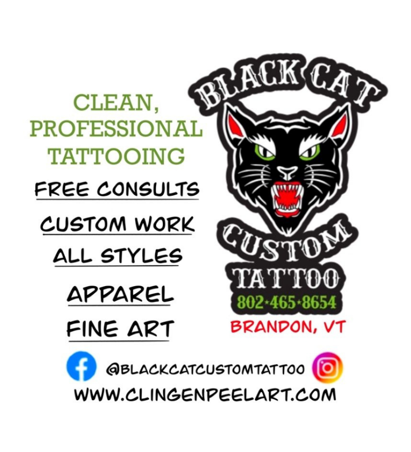Black Cat Custom Tatoo